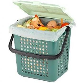 Seau à compost AirBox® avec sacs bio compostables BIOMAT® de 15l (24 pcs. sans poignée)