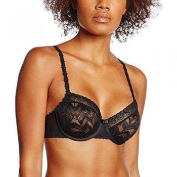 Bikini Top Lovable Reggiseno Ferretto Ring Revolution en Pizzo, Negro