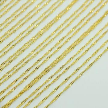 White K 12Pcs Lobster Clasp Necklace 42cm Water Wave Chain for DIY Accessories