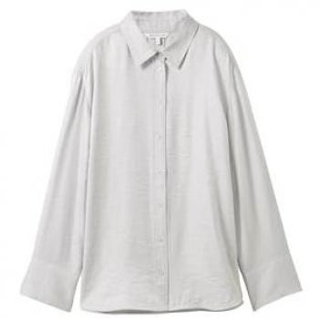 Camicia Tom Tailor 1044207 Denim Regular Fit in grigio chiaro