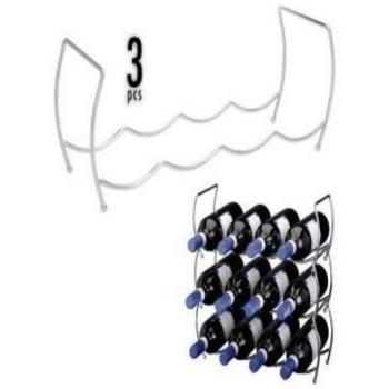 3-Tier Chrome Wine Display Rack by MM\_UNVERIFIED\_BRAND