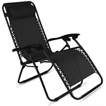 Seduta relax pieghevole Oviala nera