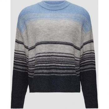 Lässiger Strickpullover mit Streifen