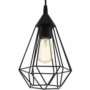 EGLO Tarbes Wire Pendant Light with 17.5 cm Diameter in Black Color