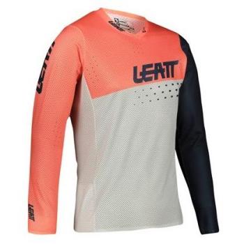 Maillot de vélo Leatt MTB Gravity 4.0 enfants Blanc Bleu taille M