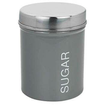Grey Metal Sugar Canister
