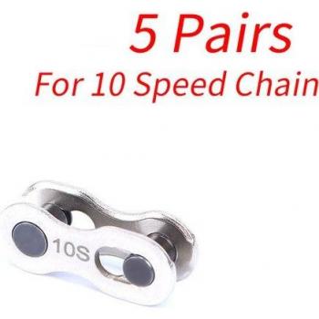 Connecteurs chaînes vélo 6‑11 vitesses, 5 paires – joint maître rapide