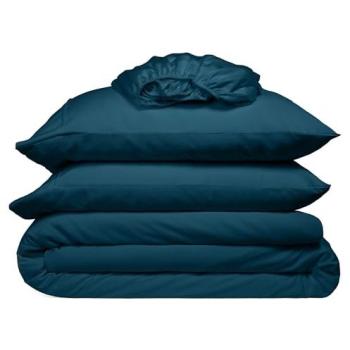King‑Size Navy Bamboo Linen Set
