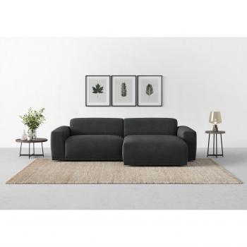 Ecksofa Braga in Cord, 2-teiliges modernes Design