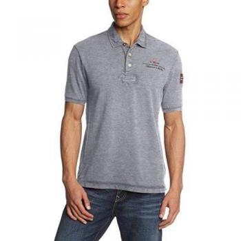 Napapijri Polo ELBAS A para hombre, gris (med grey mel 160)