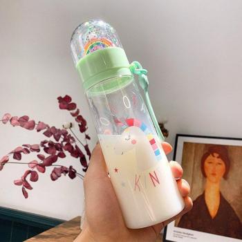 Fun Unicorn Plastic Water Bottle