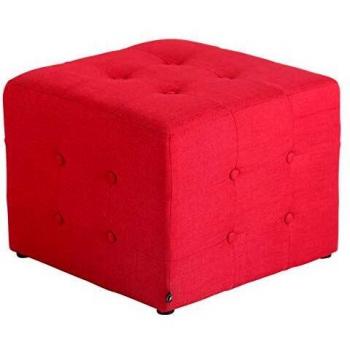 Roter CLP Melbourne Hocker – gepolsterter Eck-Sitzwürfel