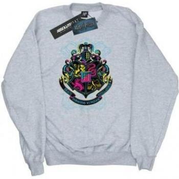 Neon Hogwarts Crest Men's Hoodie XXL White