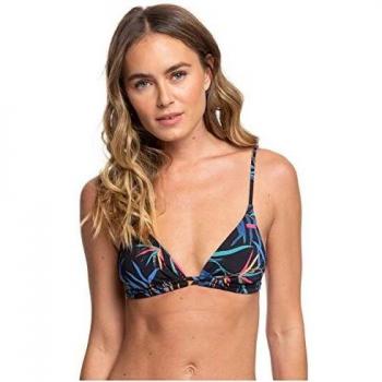 Roxy Lahaina Bay Bikini Tiki Triangular Top, Color Antracita Tropicoco S, talla XS