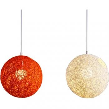 Bamboo and Rattan Nest Light Fixture