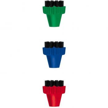 Kit de 3 brosses colorées en nylon Polti PAEU0296 pour Vaporetto, Lecoaspira et Unico
