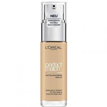 L'Oréal Paris Perfect Match Foundation, flüssiges Make-Up, deckend und feuchtigkeitsspendend für einen natürlichen Teint