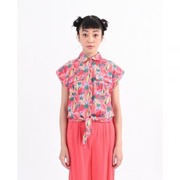 Camisa Lili Sidonio de mujer con lazada y manga mariposa