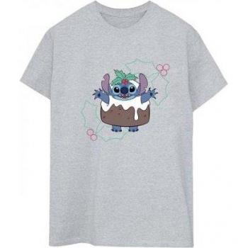Tee-shirt féminin Disney Lilo & Stitch Pudding Holly en coton blanc