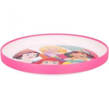 Assiette Disney Princess in Plastica Bianco e Rosa