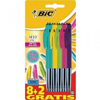 Bic M10 stylo à bille couleurs édition limitée blister 8+2 gratuit