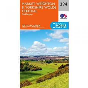 Ordnance Survey Map of Market Weighton & Yorkshire Wolds Central
