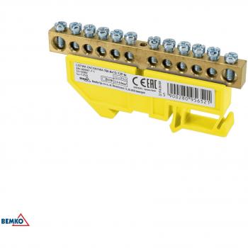 Guida TH35 Morsettiera DIN 500V – 1 Modulo, Colore Giallo