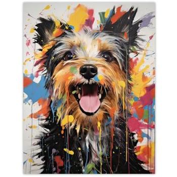 Yorkshire Terrier Color Splash Oil Poster – 24 x 32