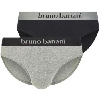 2er Pack Bruno Banani Flowing Slip Schwarz/Grau