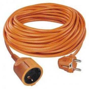 Extensión eléctrica 30m H05VV-F3G 1.5 mm² naranja con toma