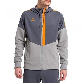 Erima Kapuzenjacke Training, Slate Grey/Monument Grey/New Orange