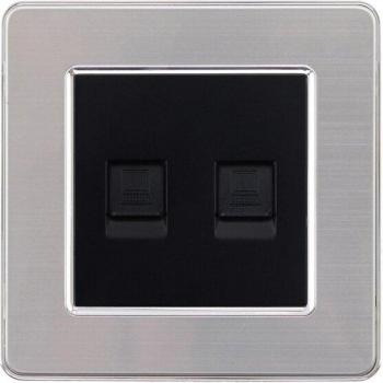 Panneau Inox RJ45 Dual