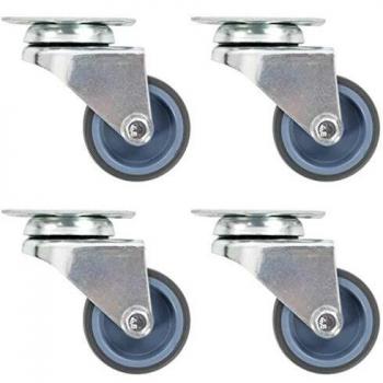 50 mm Twin Wheel Swivel Casters (Set of 4), Vidaxl