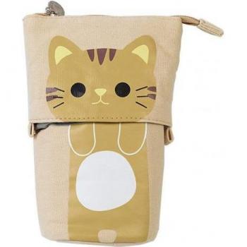 Leinwand Schreibwaren Tasche Katze