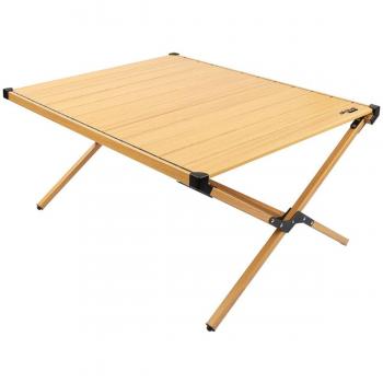 Mesa plegable regulable en altura Aktive para camping estilo Glamping, 88,5 x 70,5 x 43 cm