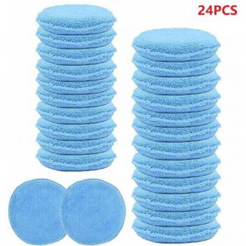 Éponge mousse pour vernis à cuir, 5 pouces, bleu, rond