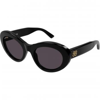 Balenciaga Donna BB0294SK 001 Gafas de sol Acetato Nero Grigio Rotondi