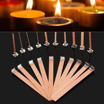 Set de 10 Velas de Cera Madera para Candelabros Metálicos