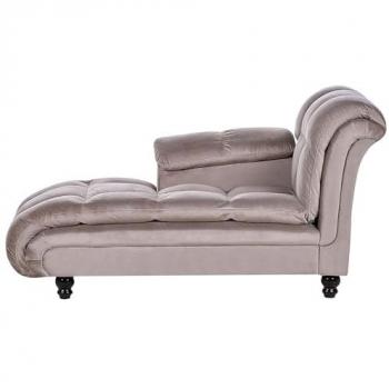 Gestepptes Liegesofa in Taupe