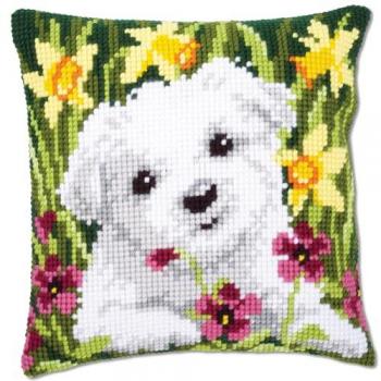Vervaco Kreativset Westie mit Blumen