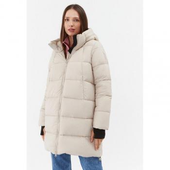 Down Coats by BomBoogie: L Beige Women’s Stockholm Nylon Jacket