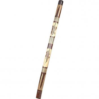 Didgeridoo Bambus Holz Aborigini bemalt geschnitzt Instrument fair Gecko Schildkröte Dot Painting
