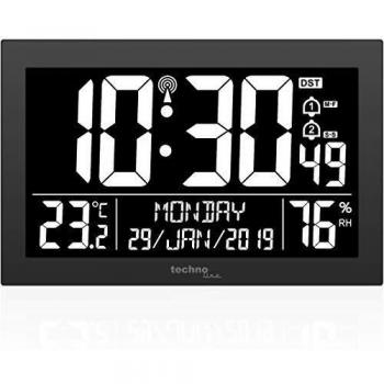Horloge Radio TechLine 2477 – Noir, Intérieure, Style Rectangulaire