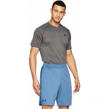 Under Armour Men's MK1 Short Wordmark, Thunder / Petrol Blue