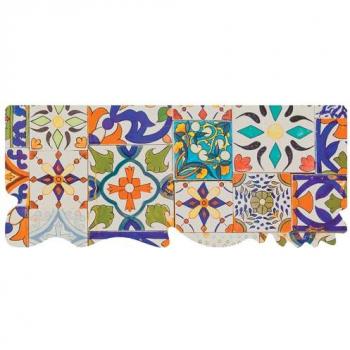 Revêtement de sol cuisine en PVC coloré, forme carrelage, 50×120 cm