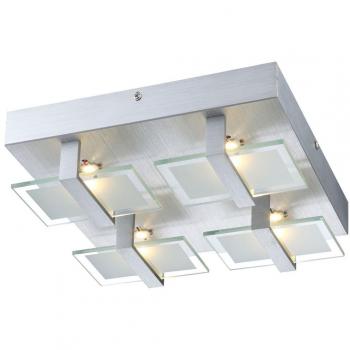 Globo 4‑Piece LED Ceiling Lamp, 5W, Brushed Aluminum