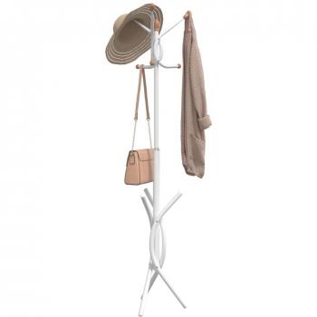 Porte-manteau blanc 176 cm en fer, fini poudre – Vidaxl