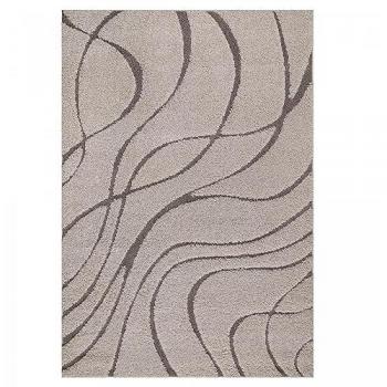 Tapis salon POUDA 80x150 cm Beige Rectangulaire