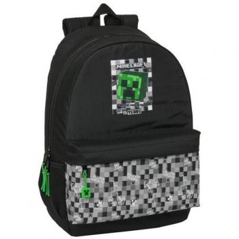 Mochila adaptable a carro Minecraft Safta negro gris verde