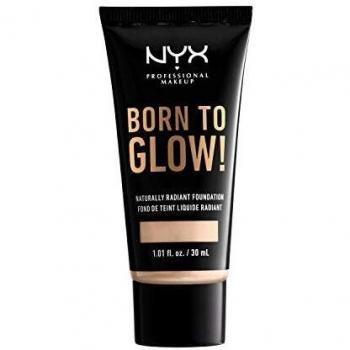 NYX Born to Glow – Fair Foundation, Schillerndes Finish, Aufbaufähige Deckkraft, Vegan